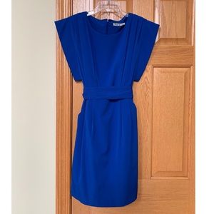 Royal blue Eliza J dress with belt